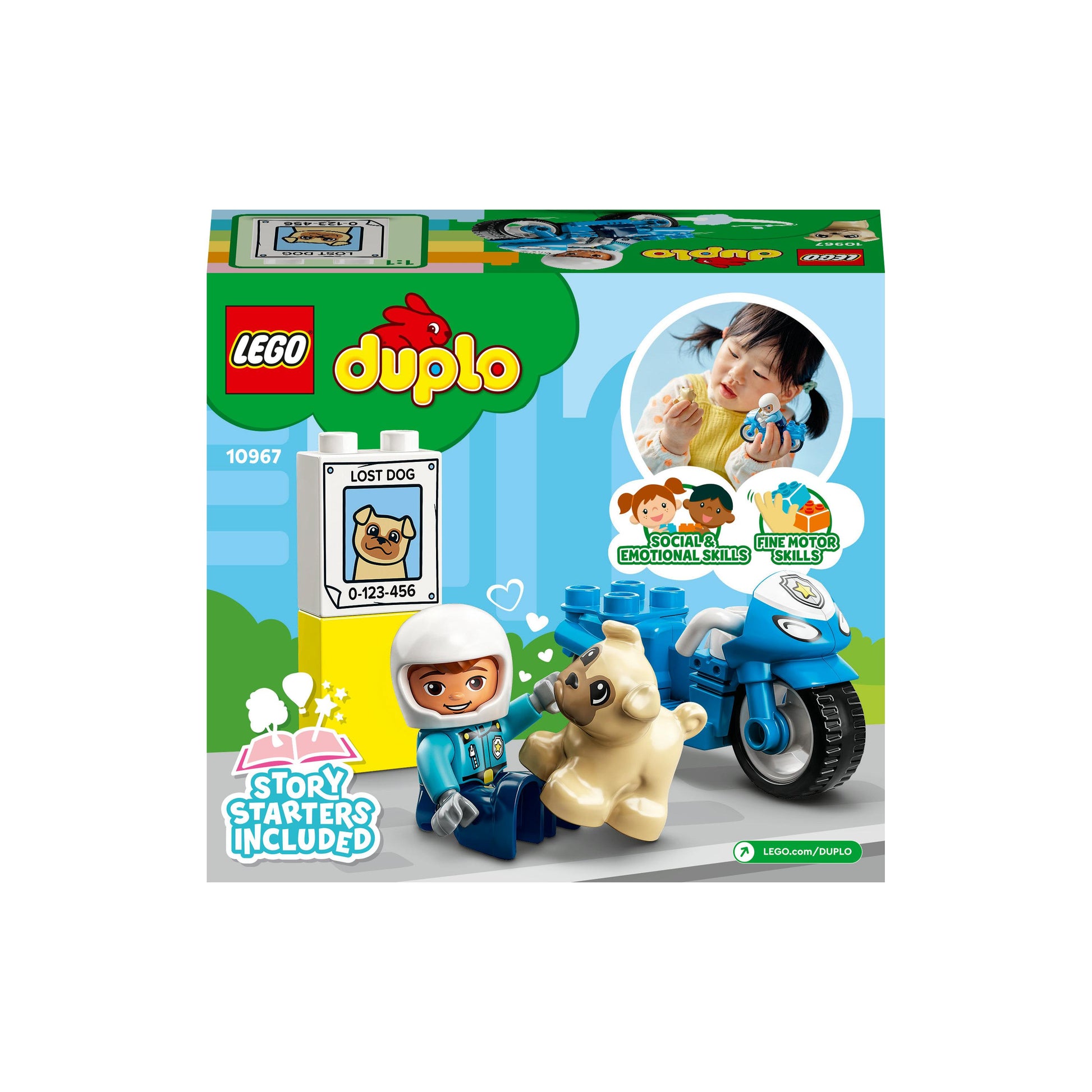 LEGO® DUPLO® Rescue Police Motorcycle 10967 Building Toy (5 Pieces)