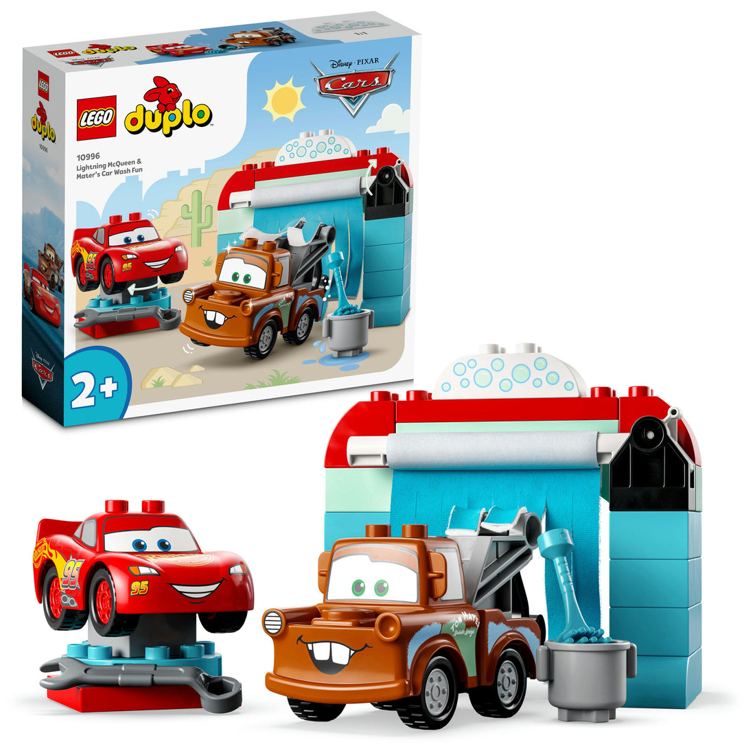 LEGO® DUPLO® | Disney and Pixar’s Cars Lightning McQueen & Mater’s Car Wash Fun 10996 (29 Pieces)
