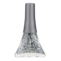 Lukky Peel-Off Nail Polish Confetti w/ Glitter 0.19 Fl.Oz. (Silver-07K)