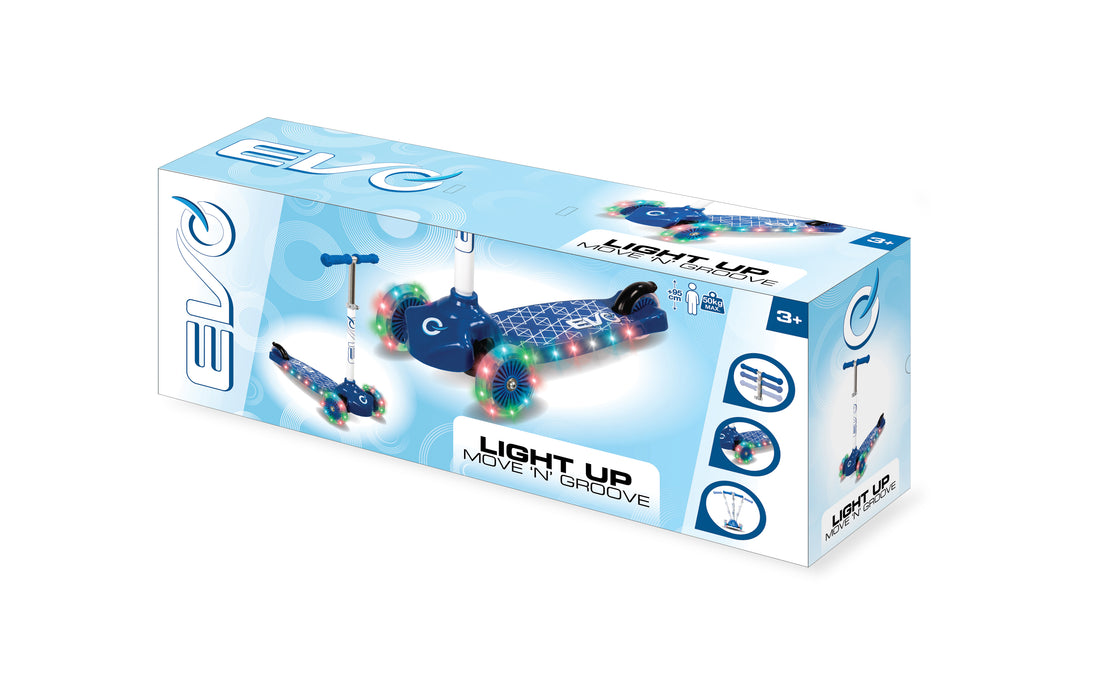 EVO Light Up Move n Groove Scooter - Blue