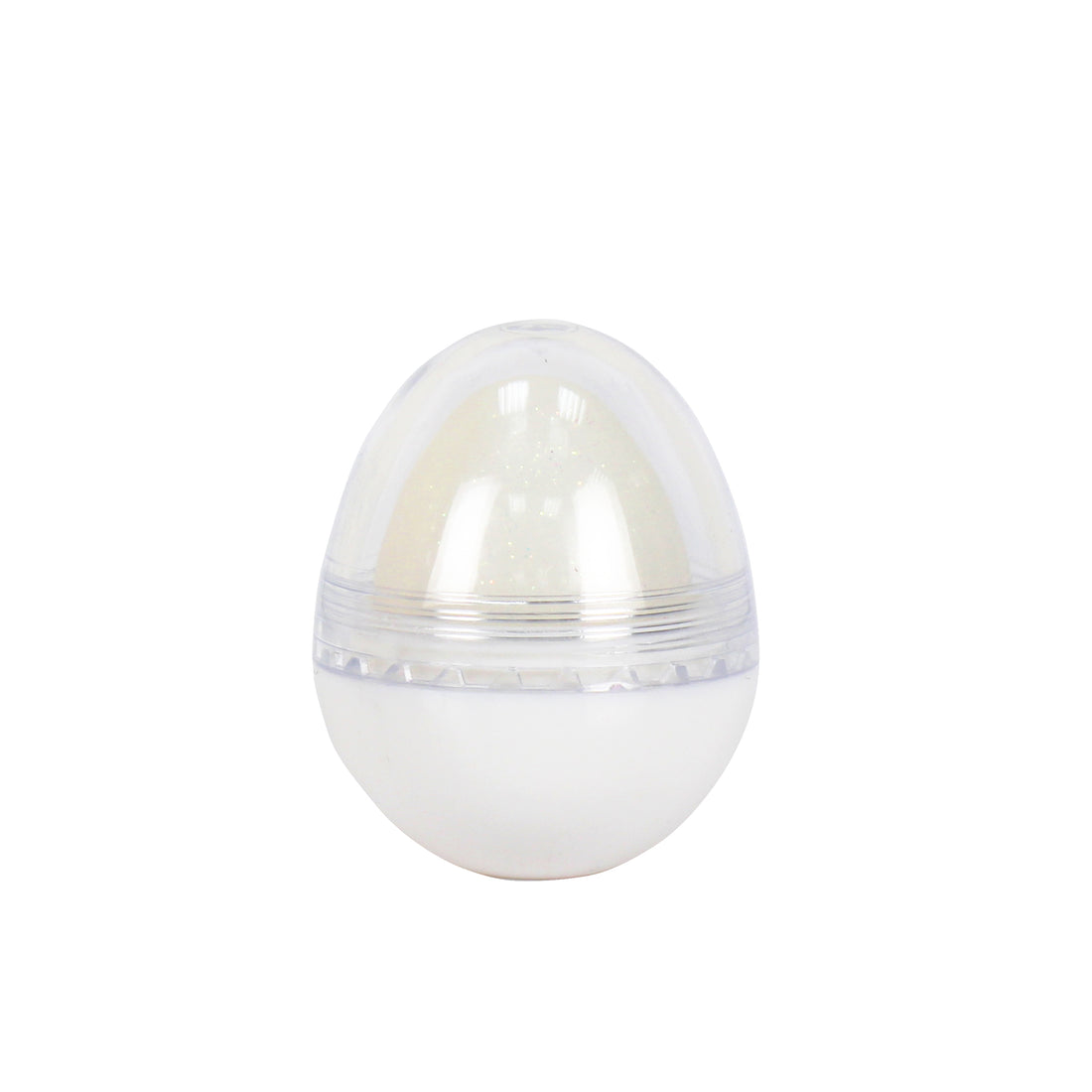 Lukky Lip Balm w/ Glitter Egg Shaped 0.35Oz (Shimmering Pearl)