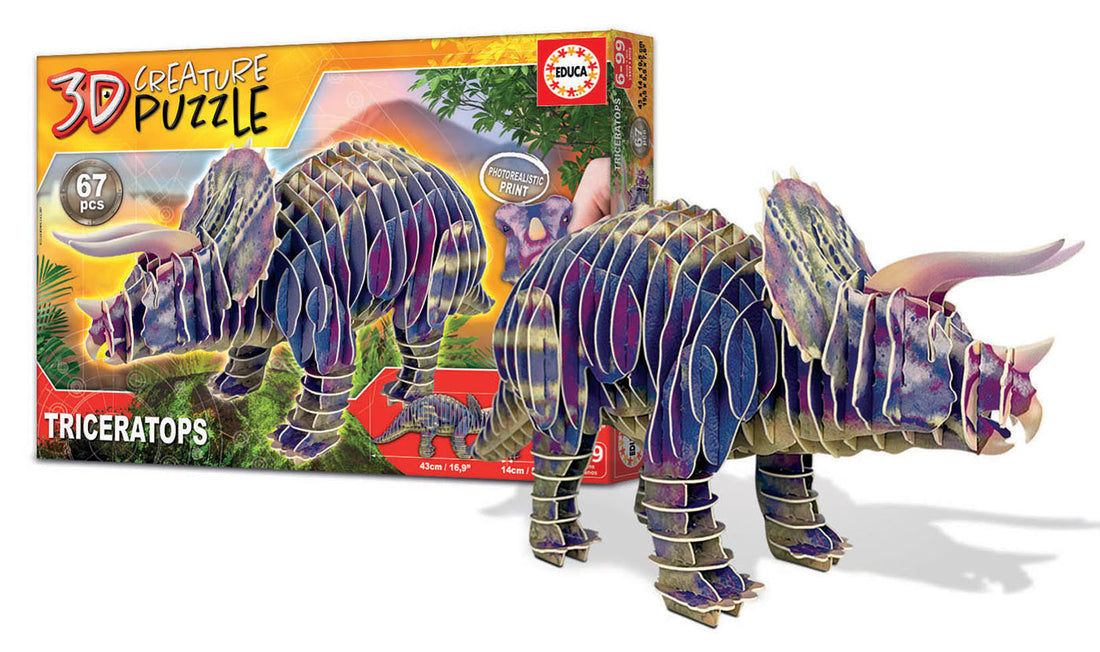 TRICERATOPS 3D CREATURE PUZZLE