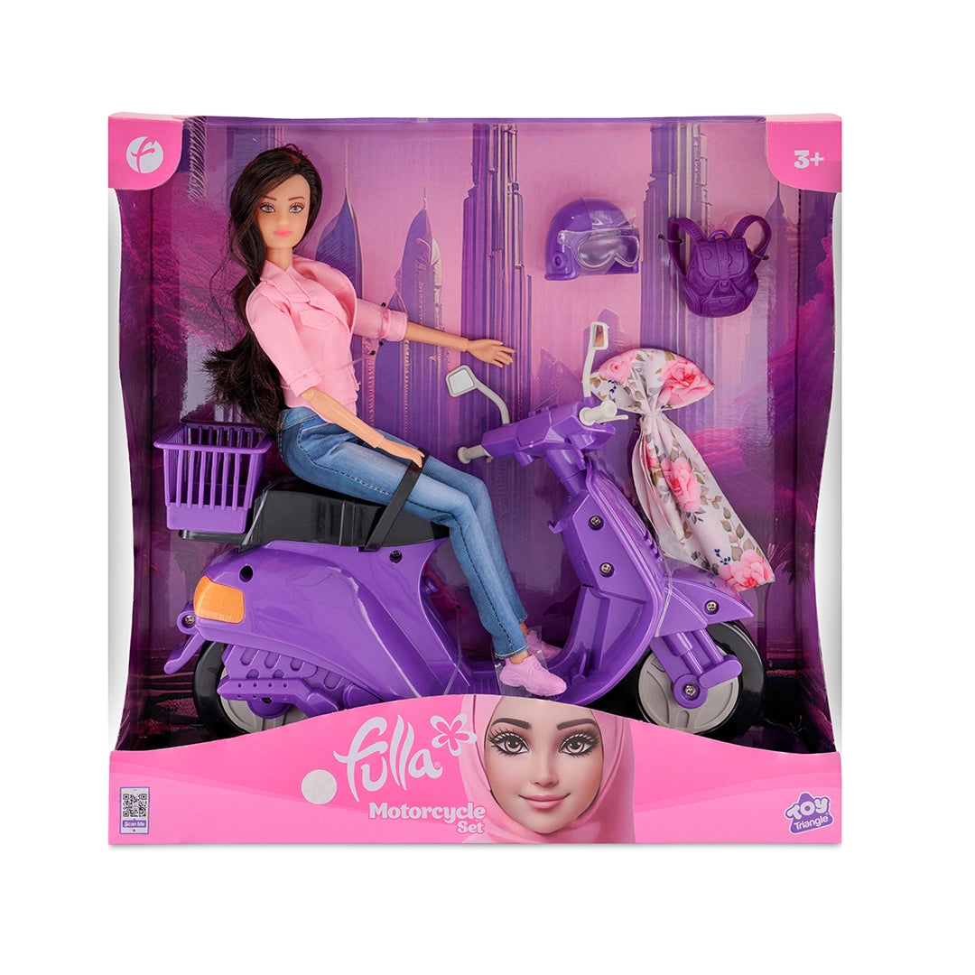 Fulla Doll with Purple Motorbike Set