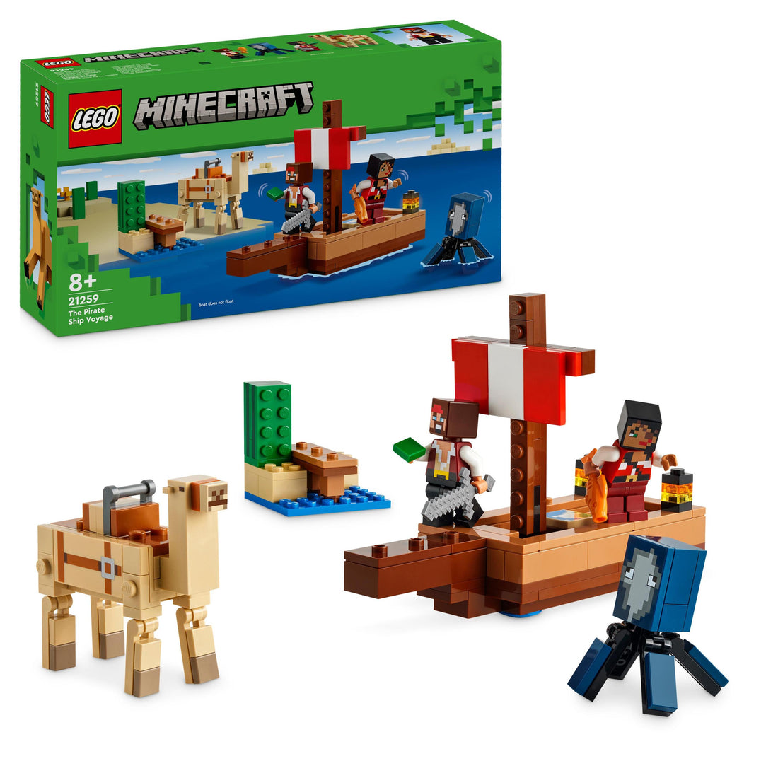 LEGO® Minecraft® The Pirate Ship Voyage Boat Playset 21259