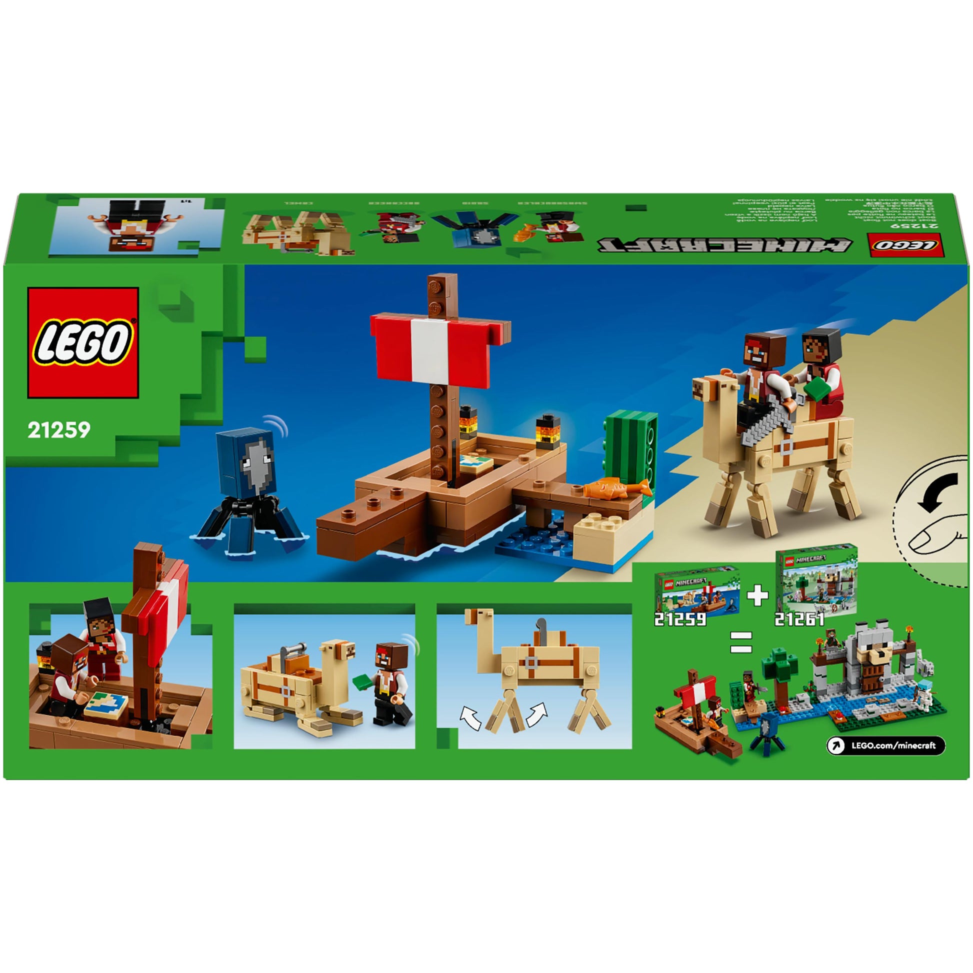 LEGO® Minecraft® The Pirate Ship Voyage Boat Playset 21259