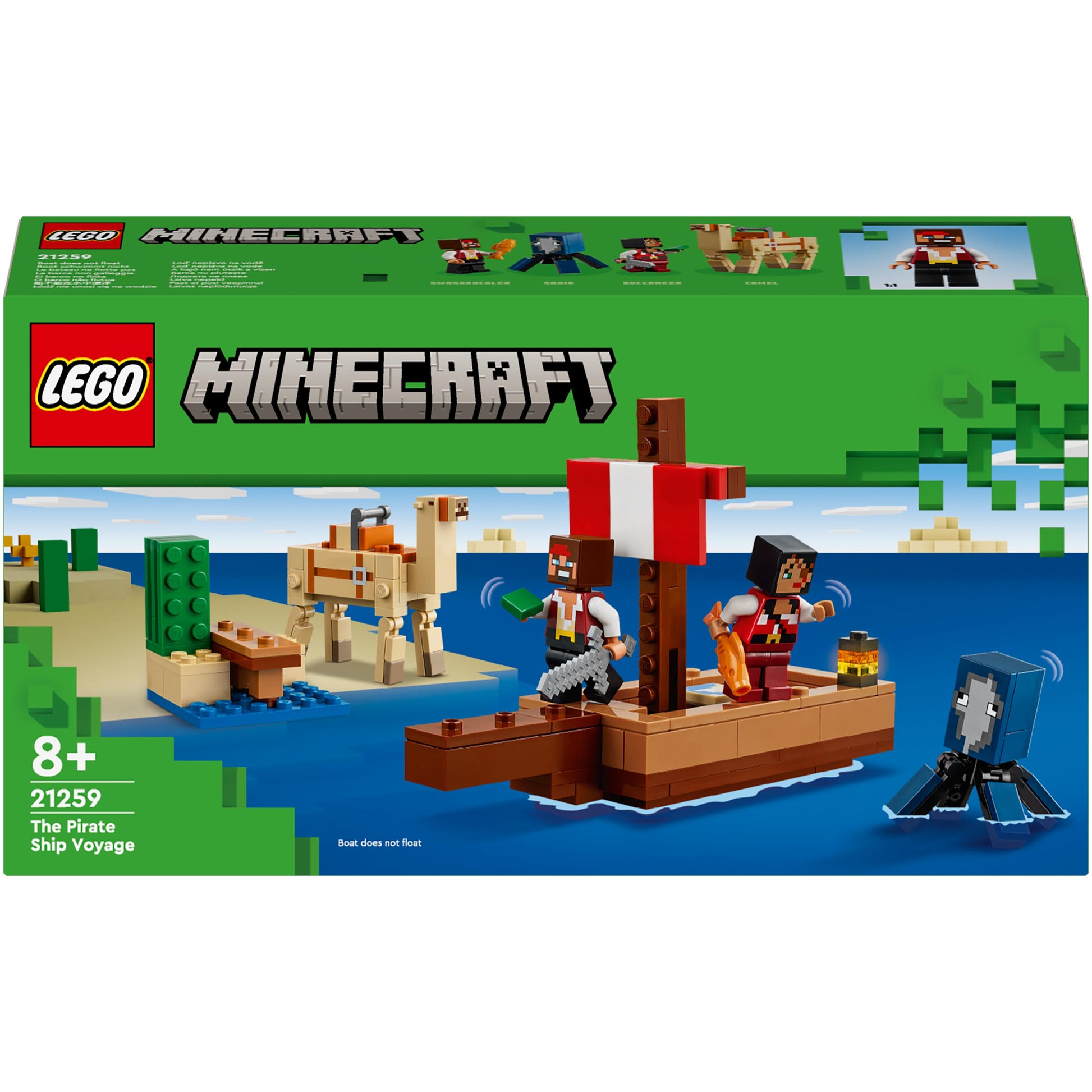 LEGO® Minecraft® The Pirate Ship Voyage Boat Playset 21259