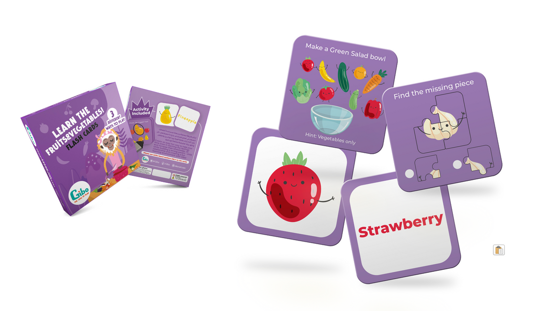 Gibo flash card learn the fruits and vegetables