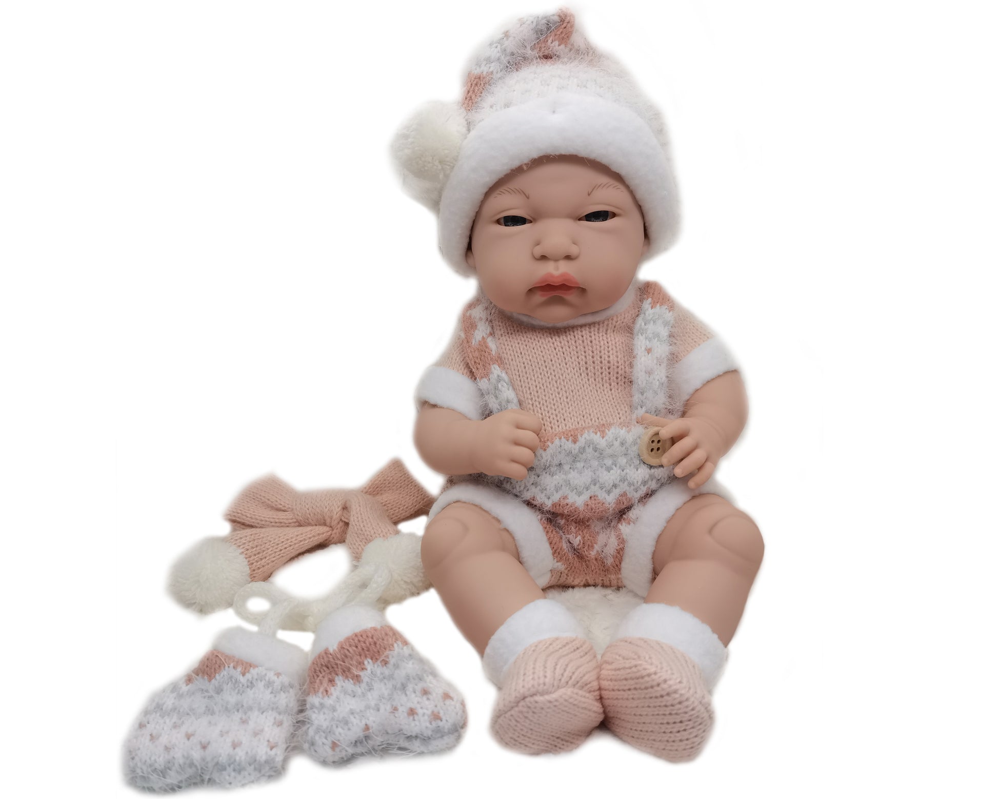 30CM baby doll with scarf/gloves (red)