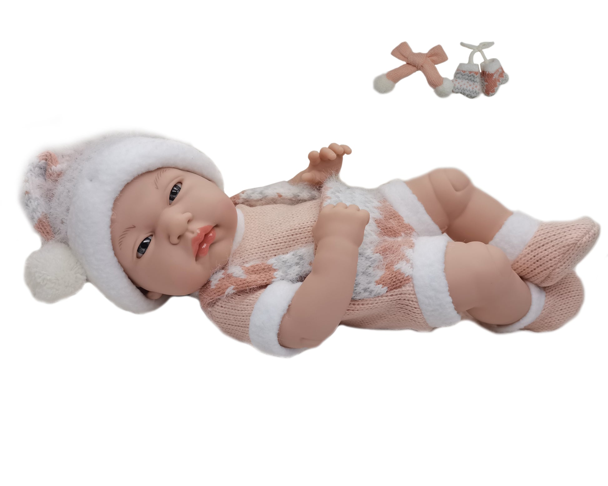 30CM baby doll with scarf/gloves (red)