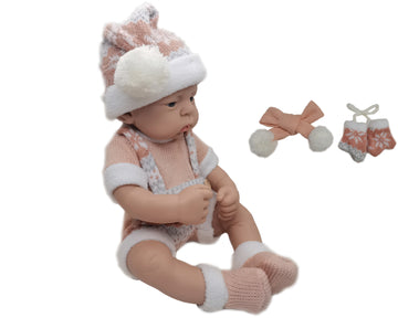 37.5cm bbay doll with scarf/gloves (red)