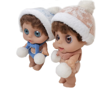 15cm baby doll with scarf