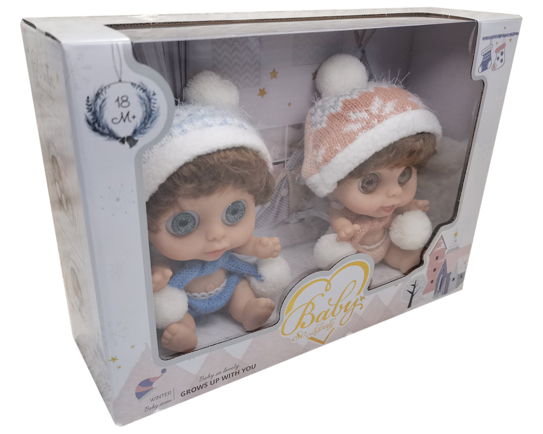 15cm baby doll with scarf