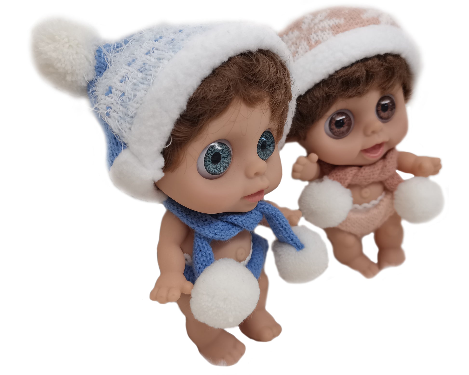 15cm baby doll with scarf