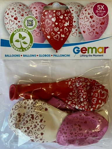 HEARTS BALLOONS 30 CM