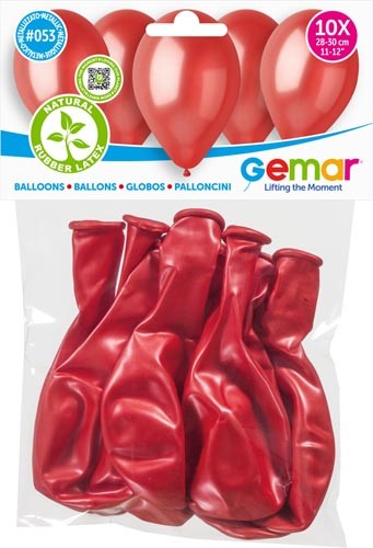 PEARL RED BALLOONS 28 CM