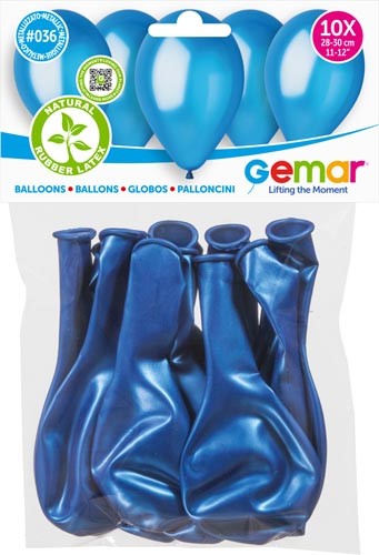 PEARL BLUE BALLOONS 28 CM