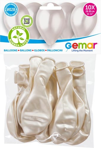 10 LATEX BALLOONS METALLIC