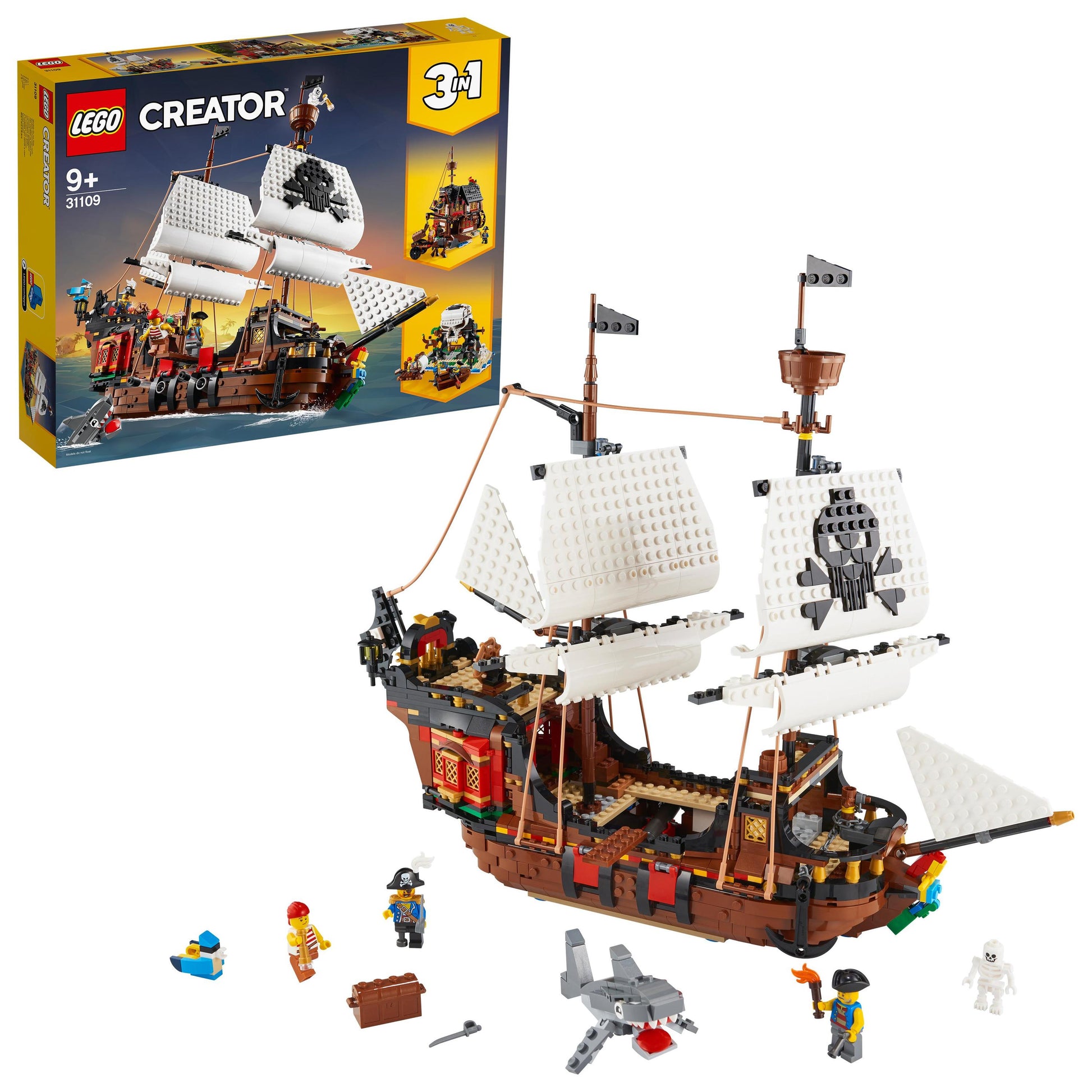 LEGO® Creator 3in1 Pirate Ship 31109 Building Kit (1,260 Pieces)