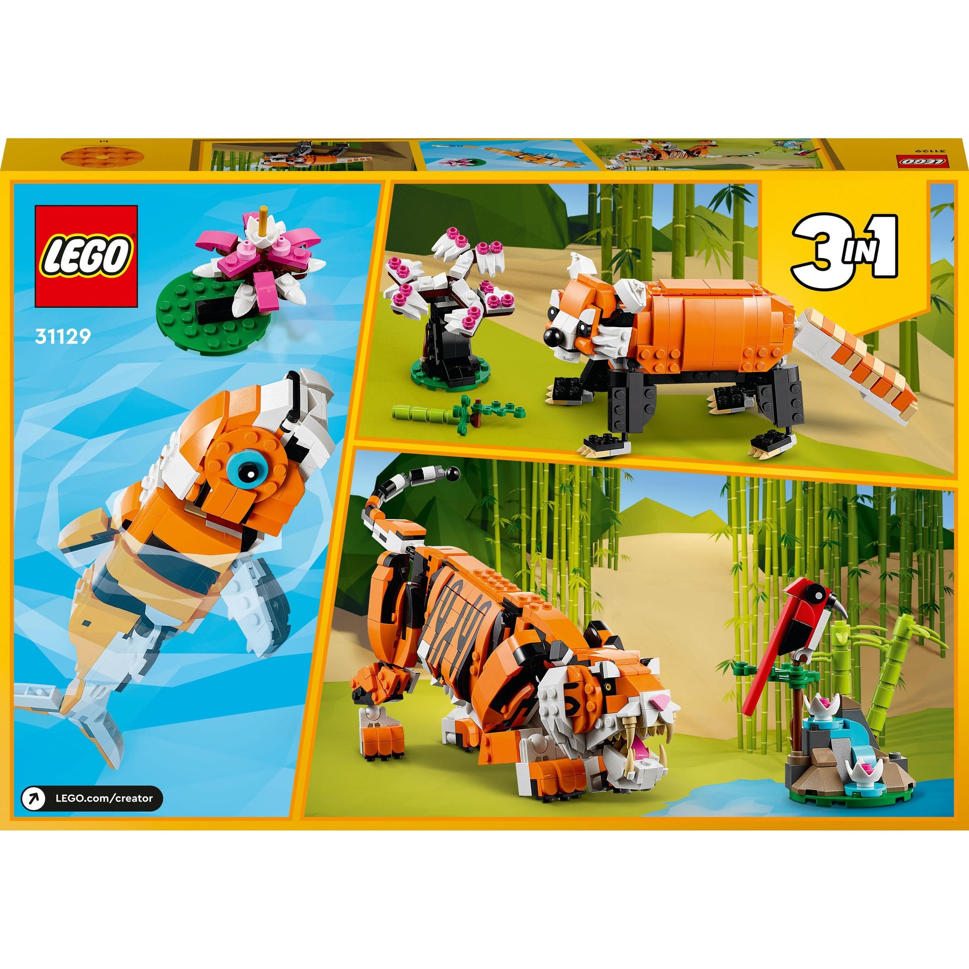 LEGO® Creator 3in1 Majestic Tiger 31129 Building Kit (755 Pieces)