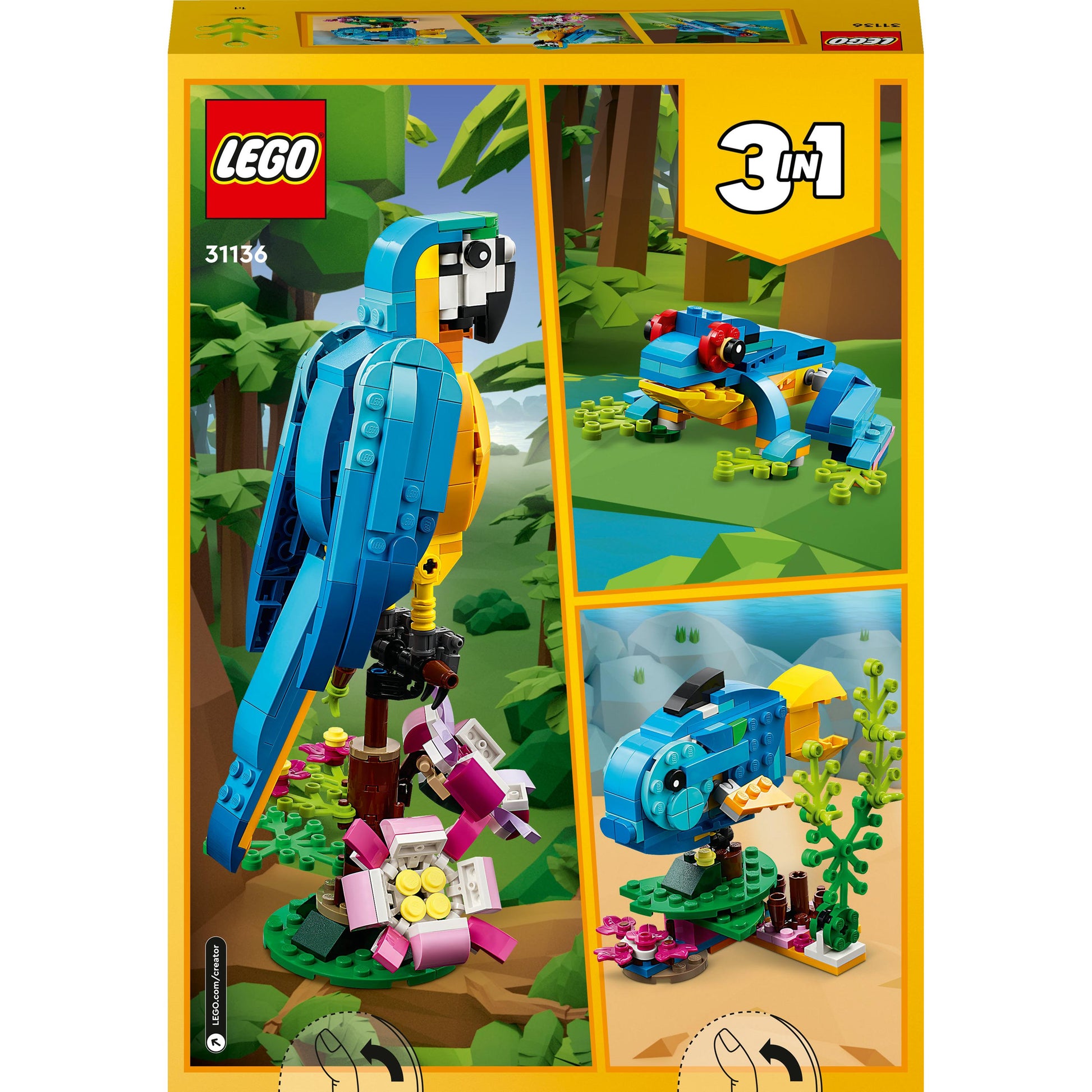 LEGO® Creator Exotic Parrot 31136 Building Toy Set (253 Pieces)