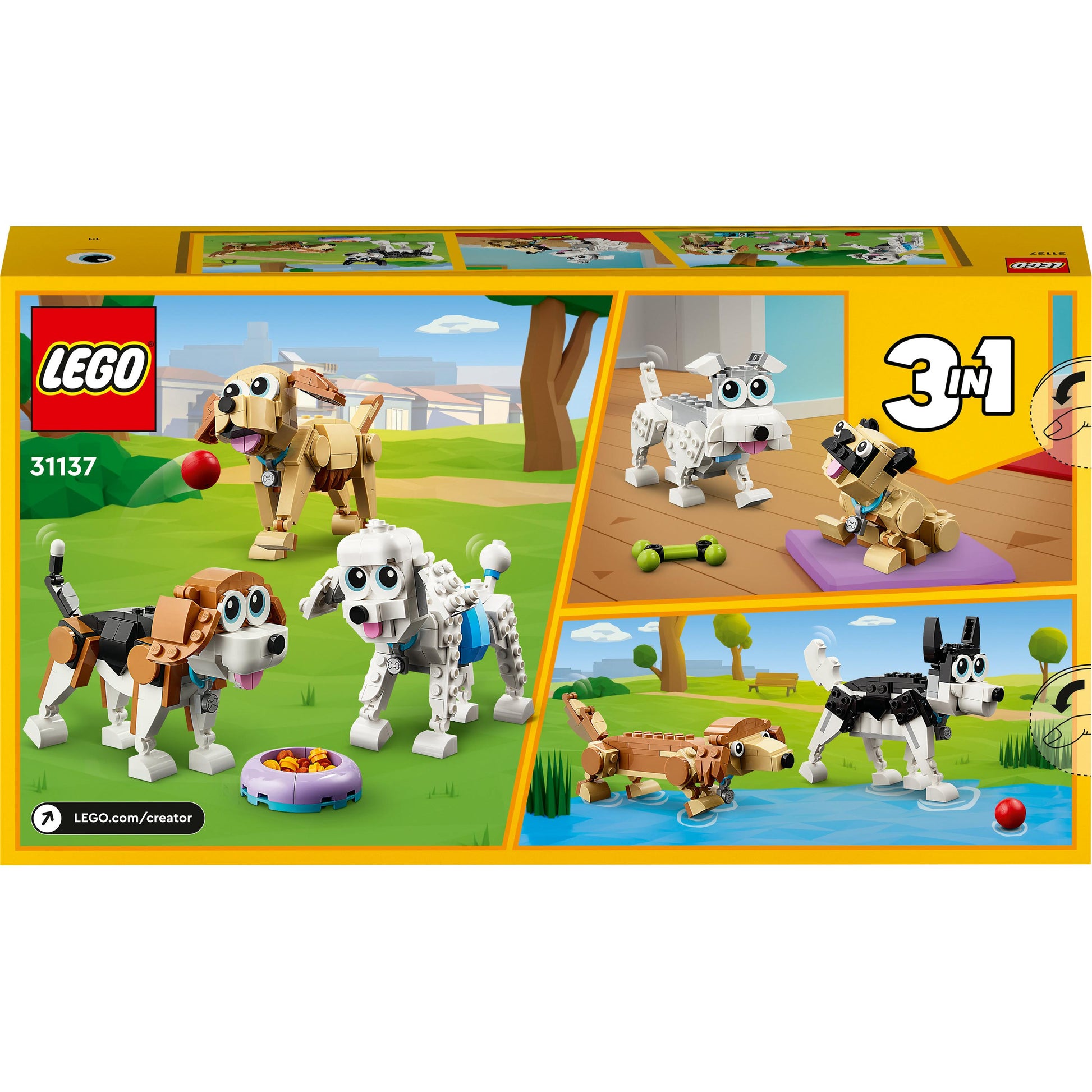 LEGO® Creator Adorable Dogs 31137 Building Toy Set (475 Pieces)