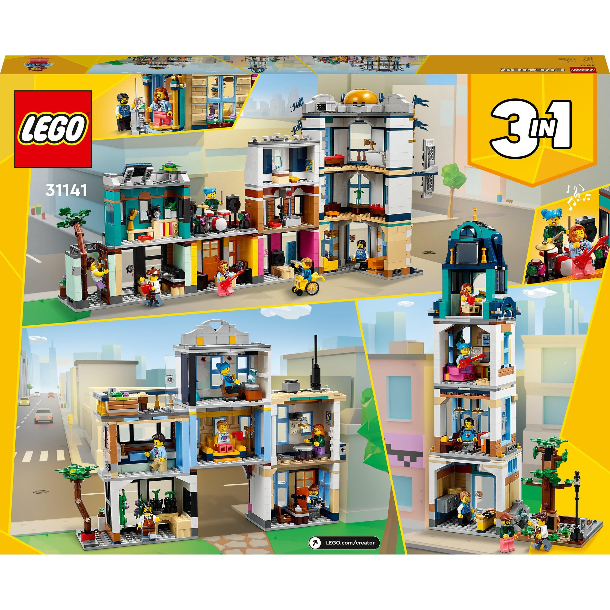 LEGO® Creator 3in1 Main Street 31141 Building Toy Set (1,459 Pieces)