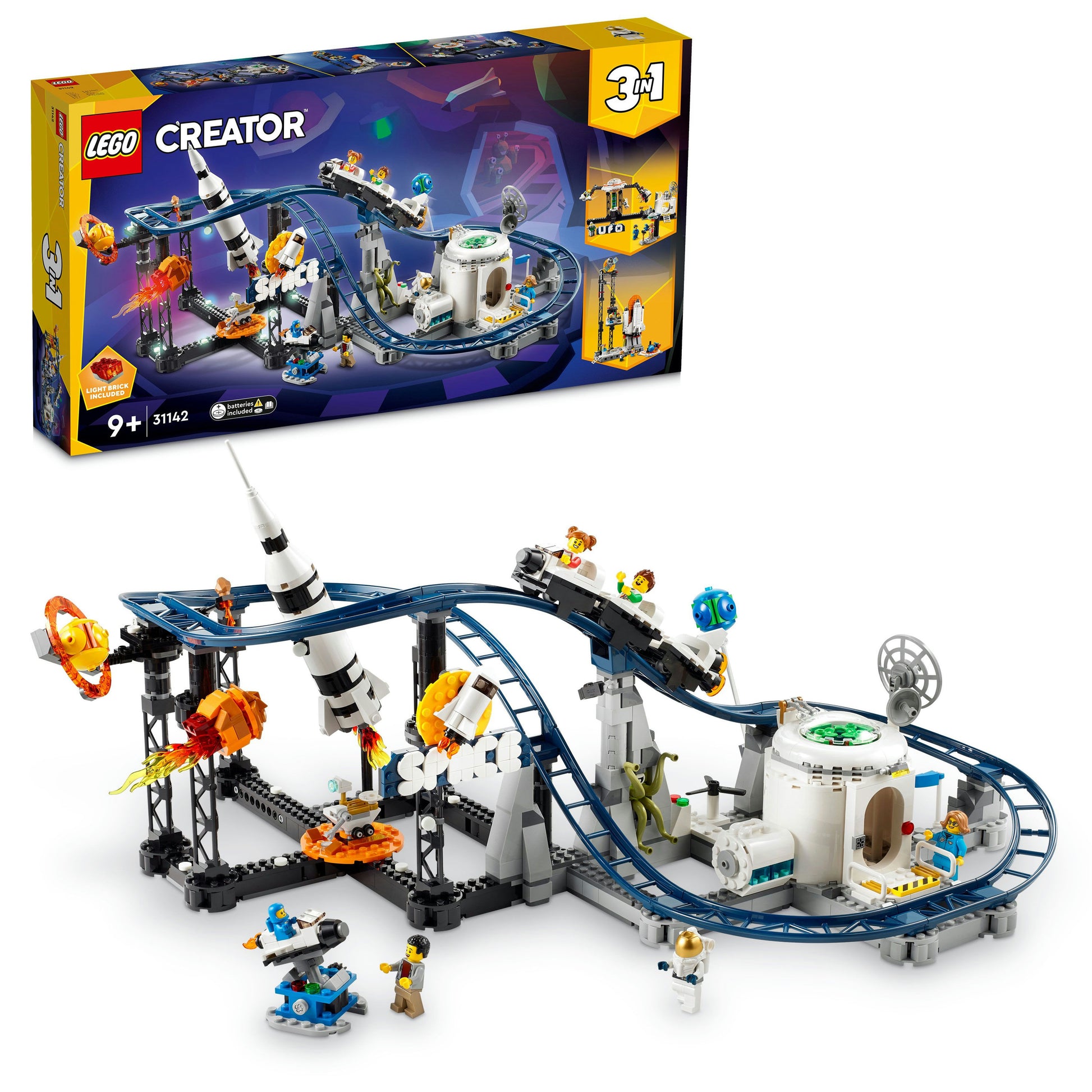 LEGO® Creator 3in1 Space Roller Coaster 31142 Building Toy Set (874 Pieces)