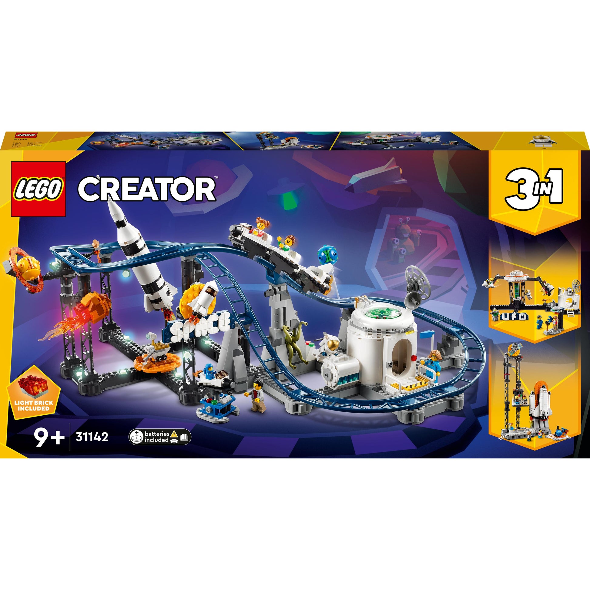 LEGO® Creator 3in1 Space Roller Coaster 31142 Building Toy Set (874 Pieces)