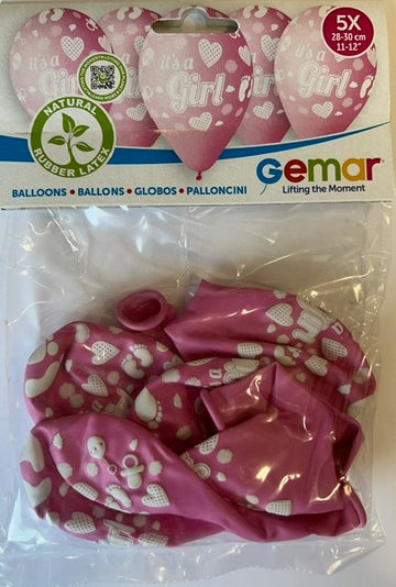 ITS A GIRL 5 PCS 30 CM