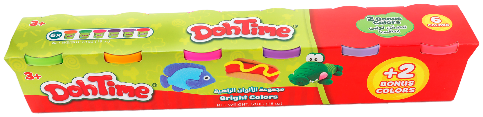 DohTime Bright Colors 4+2 Pack