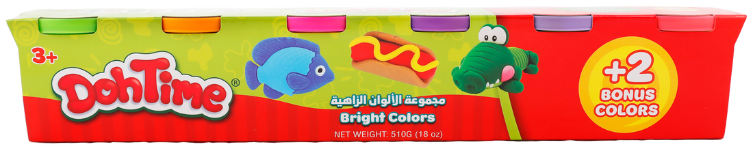 DohTime Bright Colors 4+2 Pack