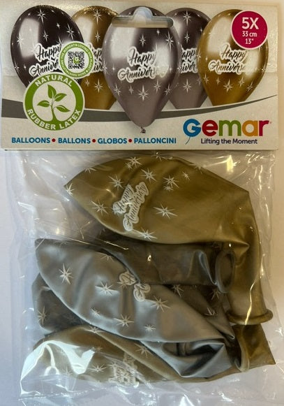 5 PCS HAPPY ANNIVERSARY