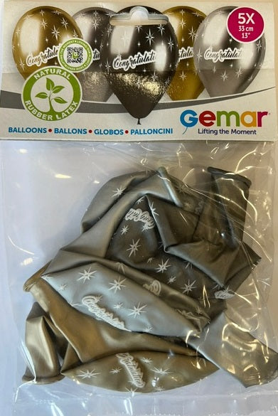 5 PCS CONGRATULATIONS BALLOON