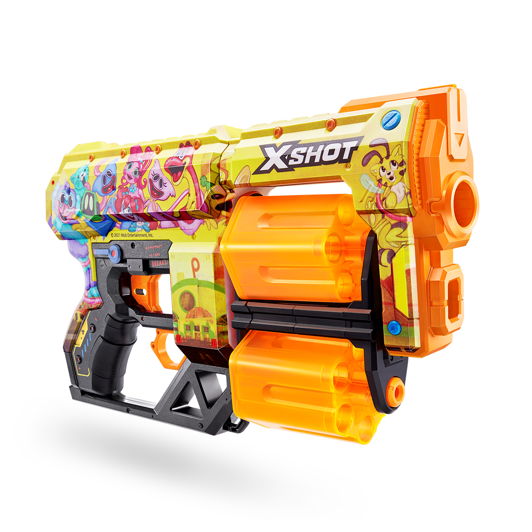 ZURU X-Shot Poppy Playtime Flux Jumpscare Battery Powered Blaster With 8 Darts For Kids Ages 8
