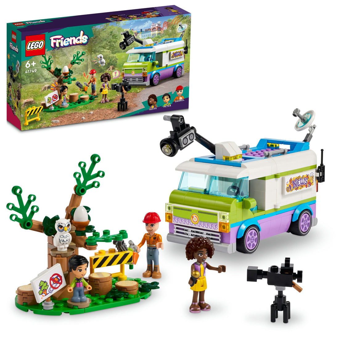 LEGO® Friends Newsroom Van 41749 Building Toy Set (446 Pieces)