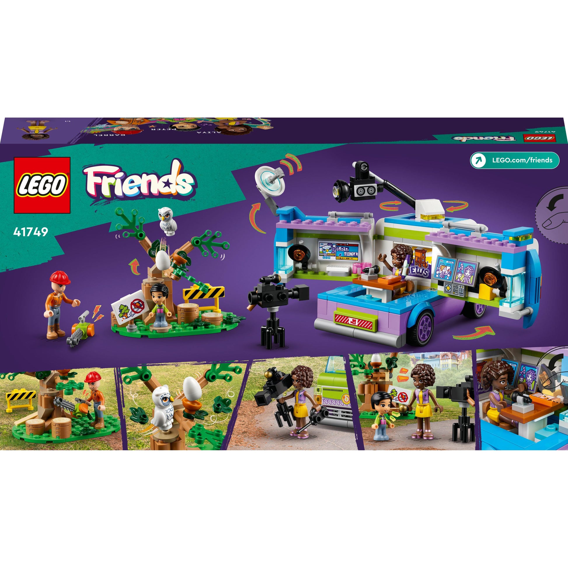 LEGO® Friends Newsroom Van 41749 Building Toy Set (446 Pieces)