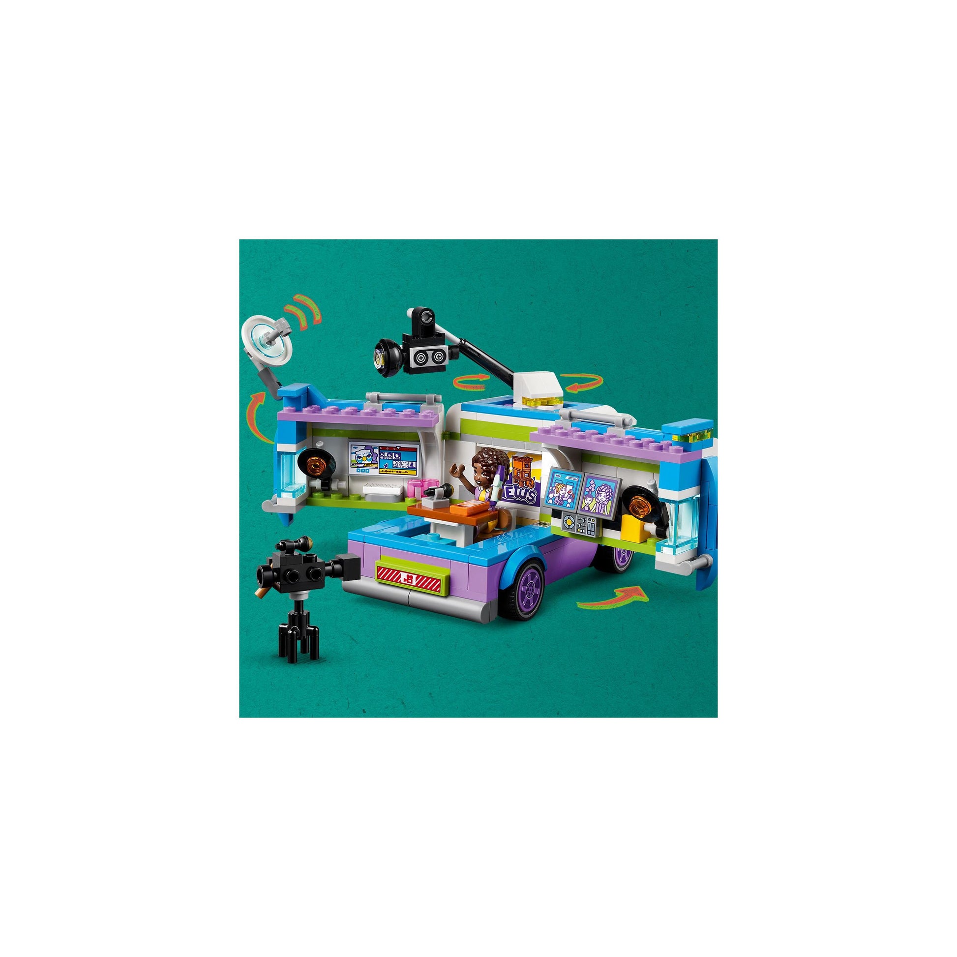 LEGO® Friends Newsroom Van 41749 Building Toy Set (446 Pieces)