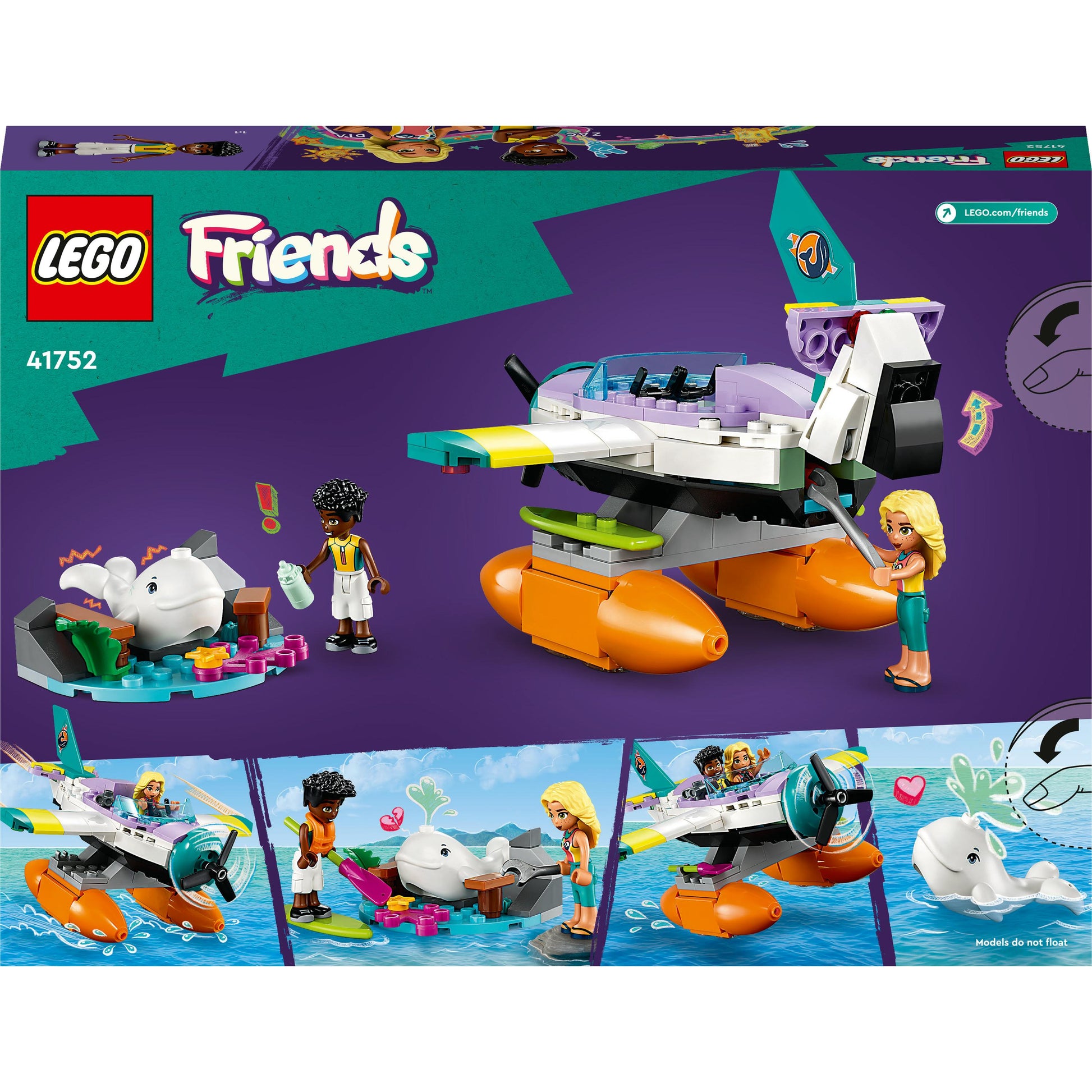 LEGO® Friends Sea Rescue Plane 41752 Building Toy Set (203 Pieces)