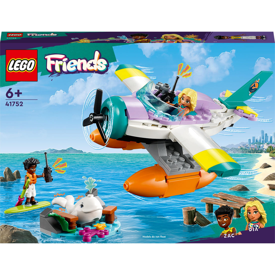 LEGO® Friends Sea Rescue Plane 41752 Building Toy Set (203 Pieces)