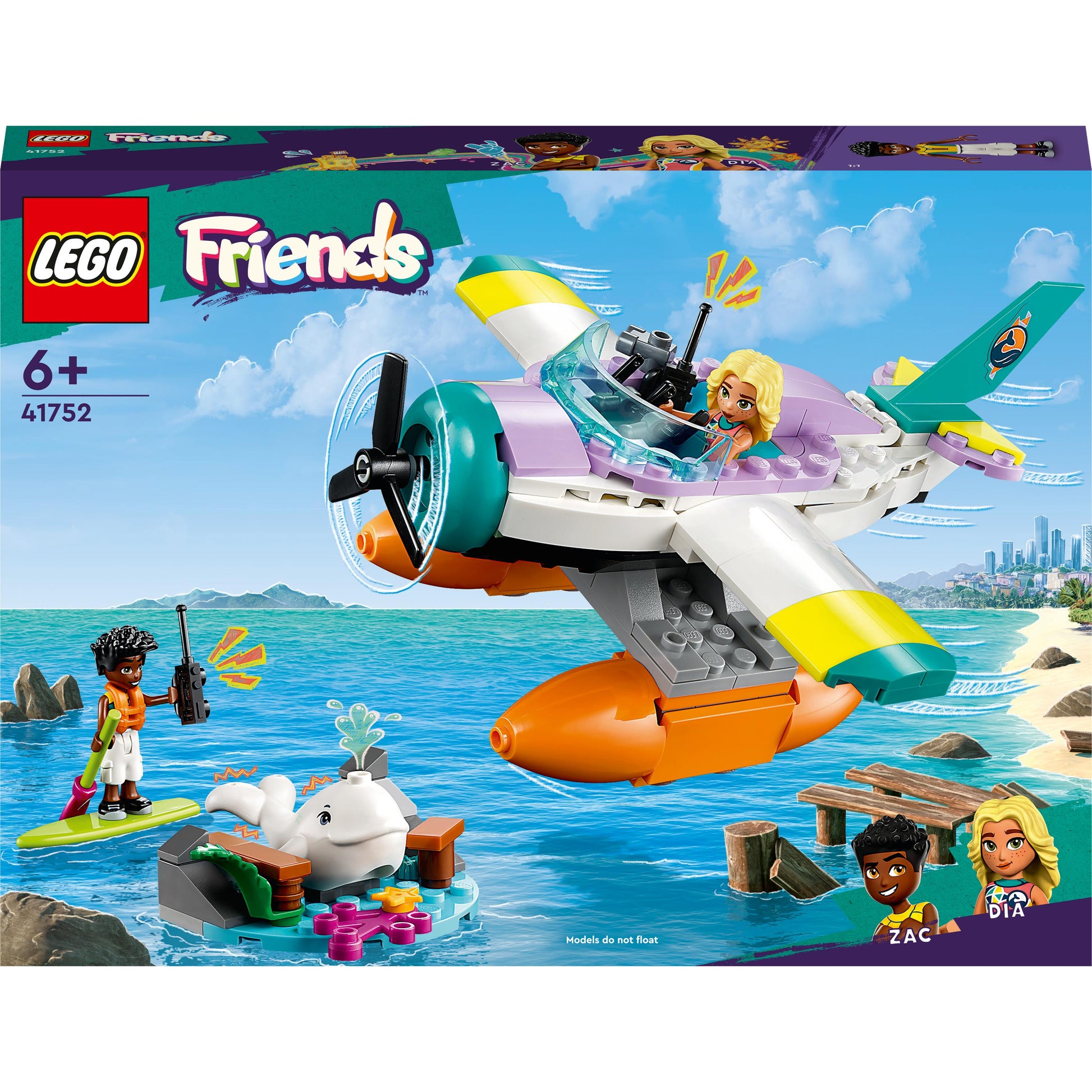 LEGO® Friends Sea Rescue Plane 41752 Building Toy Set (203 Pieces)