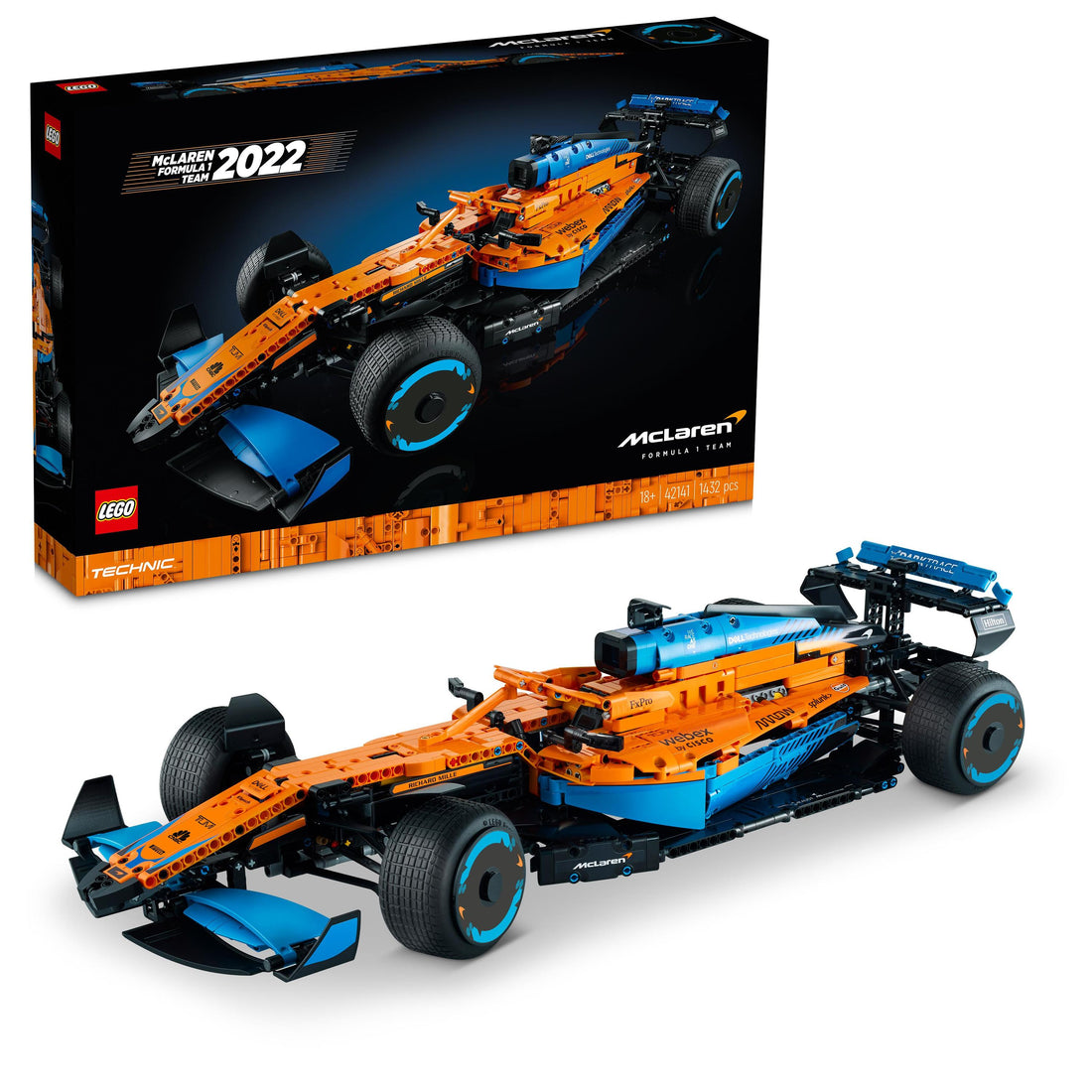 مجموعة نموذج سيارة سباقات ™McLaren Formula 1‏ 42141 من LEGO® Technic (1432 قطعة)