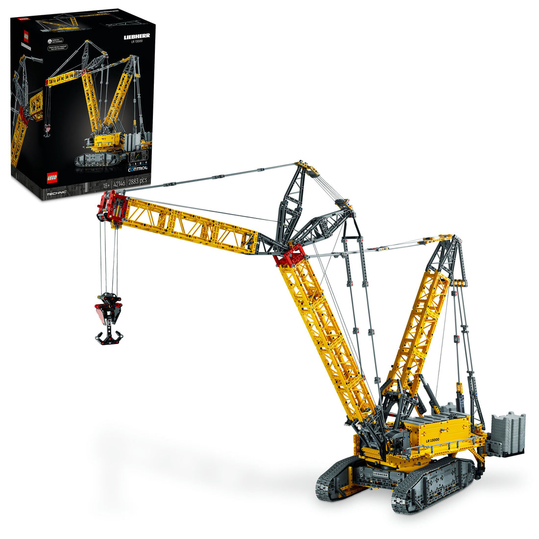 مجموعة بناء رافعة مجنزرة LR 13000 من ليبهير 42146 من LEGO® Technic (2883 قطعة)