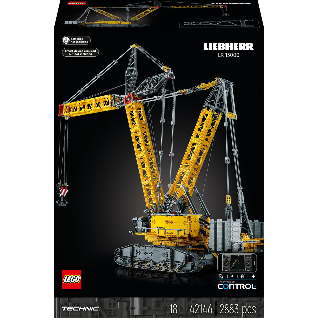 مجموعة بناء رافعة مجنزرة LR 13000 من ليبهير 42146 من LEGO® Technic (2883 قطعة)