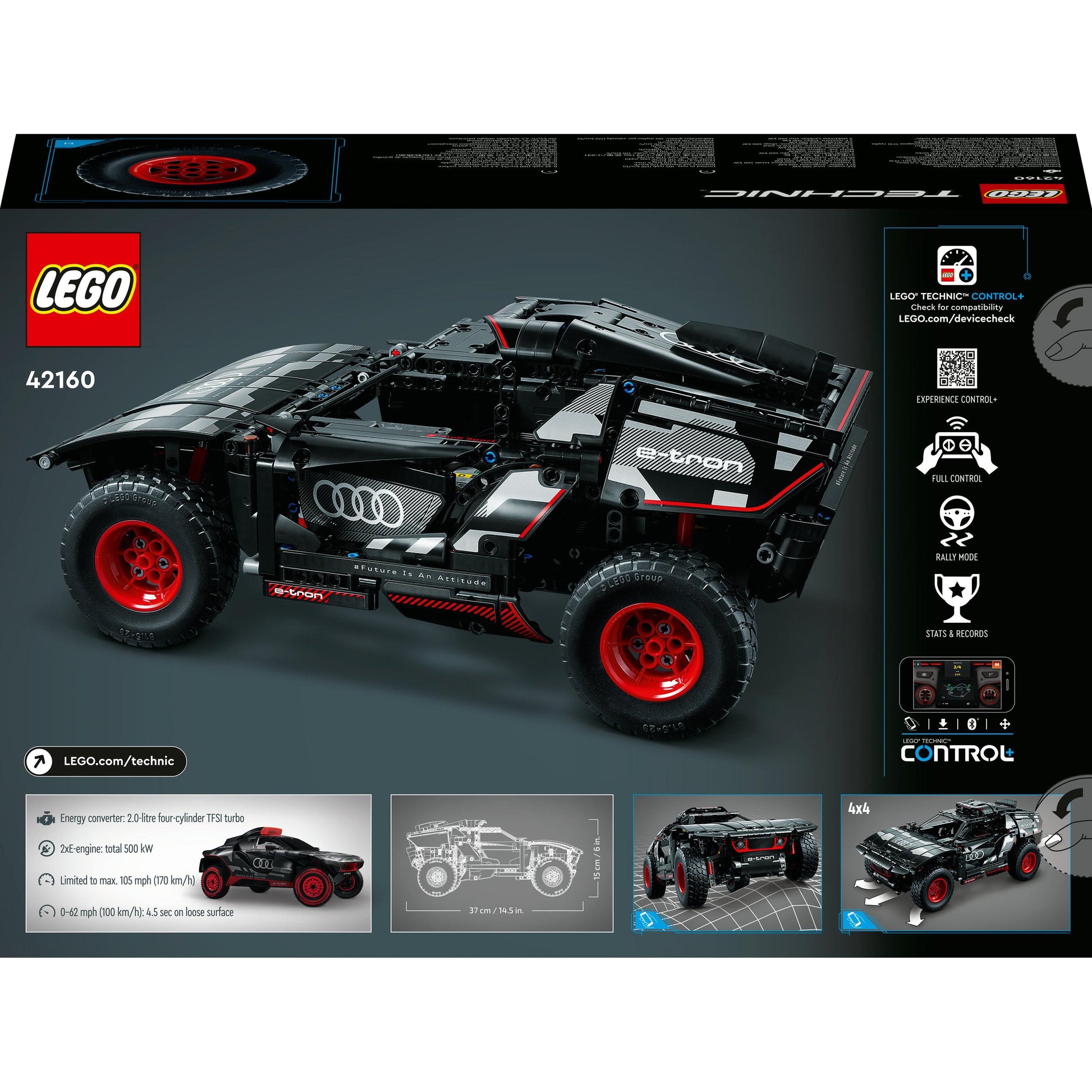 LEGO® Technic Audi RS Q e-tron 42160 Building Toy Set (914 Pieces)