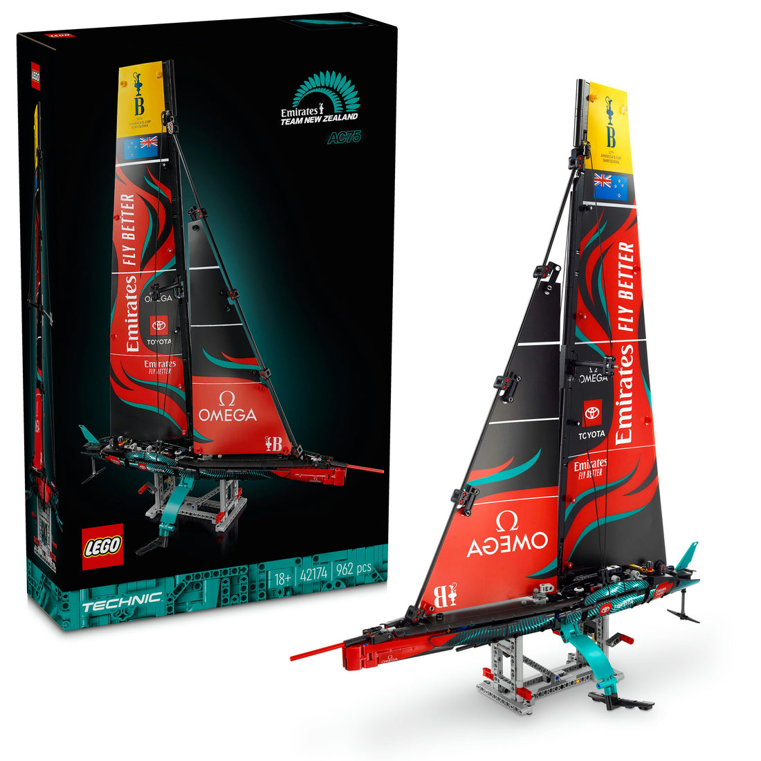 يخت Emirates Team New Zealand AC75 42174 من LEGO® Technic