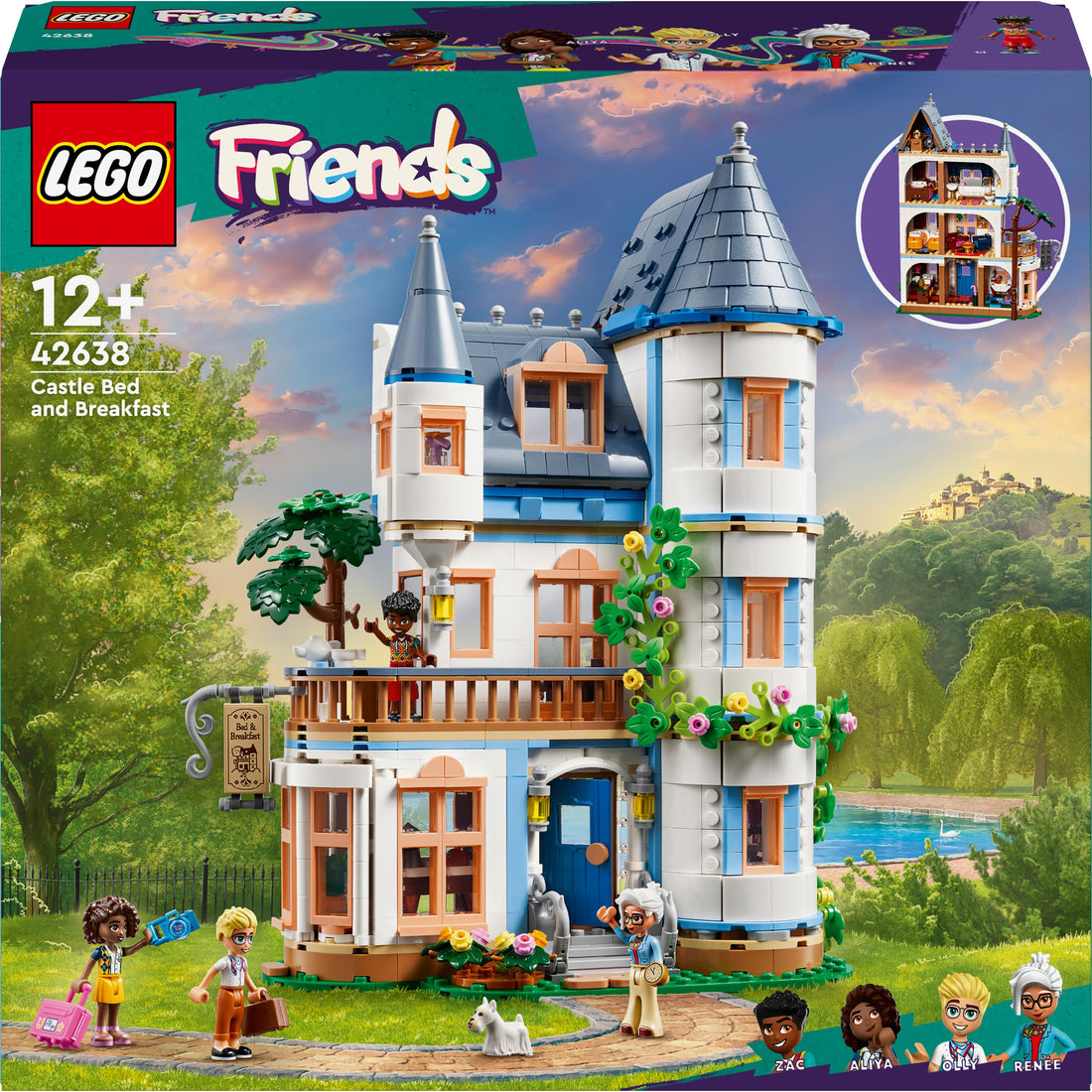 LEGO® Friends Castle Bed and Breakfast Hotel Playset 42638