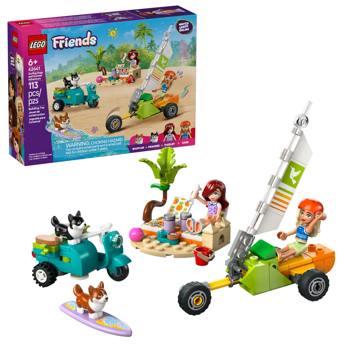 LEGO 42641 Surfing Dogs and Scooter Adventure