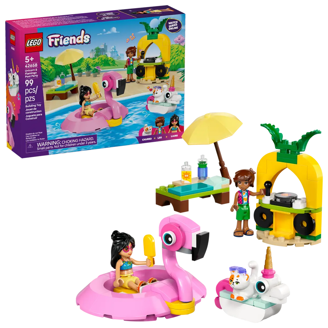 LEGO 42658 Unicorn & Flamingo Pool Party