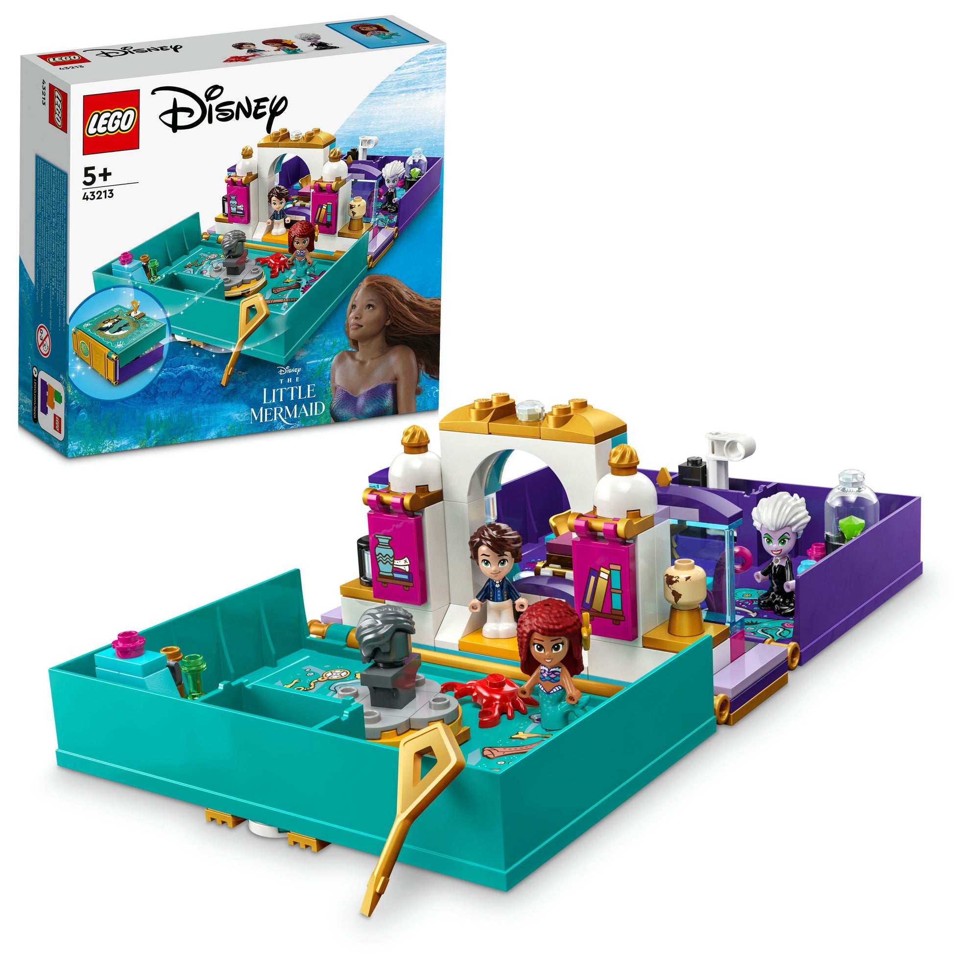 LEGO® | Disney The Little Mermaid Story Book 43213 Building Toy Set (134 Pieces)