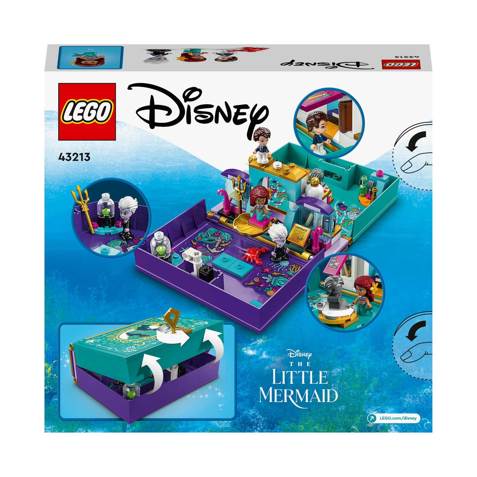 LEGO® | Disney The Little Mermaid Story Book 43213 Building Toy Set (134 Pieces)